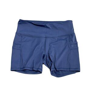 Halara Double Pocket High Waisted Plain Biker Shorts Sz Large Gray Womens